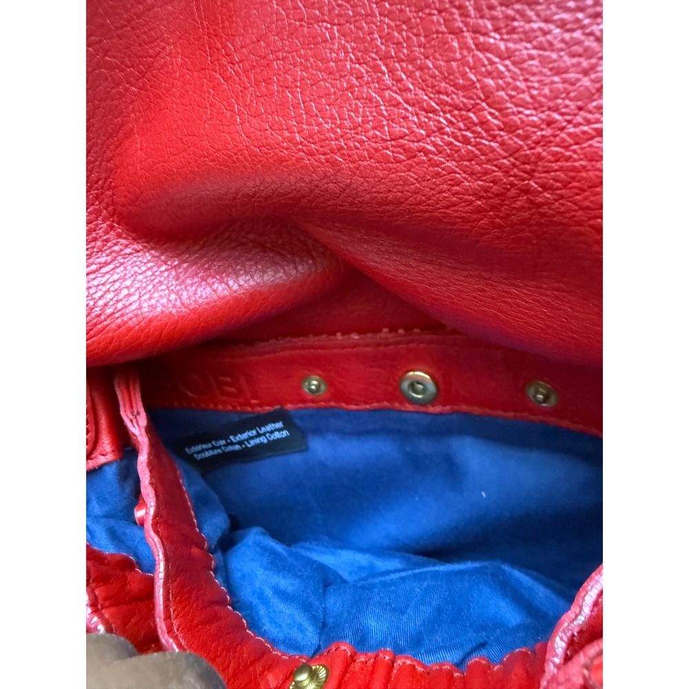 Jerome Dreyfuss Red Python Embossed Leather Shoul… - image 6